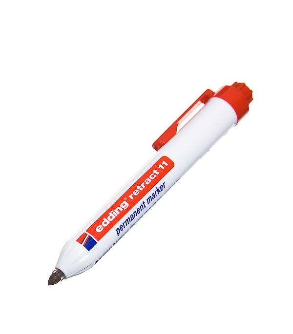 Маркер-карандаш сухой перманентный для любой поверхности. Автоматический перманентный маркер Edding retract 11/2 красный, 1.5-3 мм 1153874. Edding retract 11 чернила. Маркер перманентный красный 1.5-3 мм цена. Вес маркера