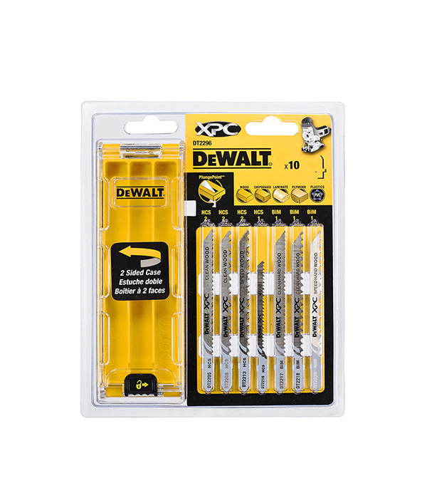 Пилки для лобзика DeWalt (DT2296-QZ) по ламинату прямой рез набор (10 шт.) набор соединителей для каскада x2 14985 lechuza