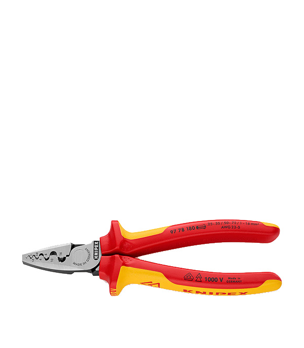

Инструмент Knipex для обжима контактных гильз 180 мм