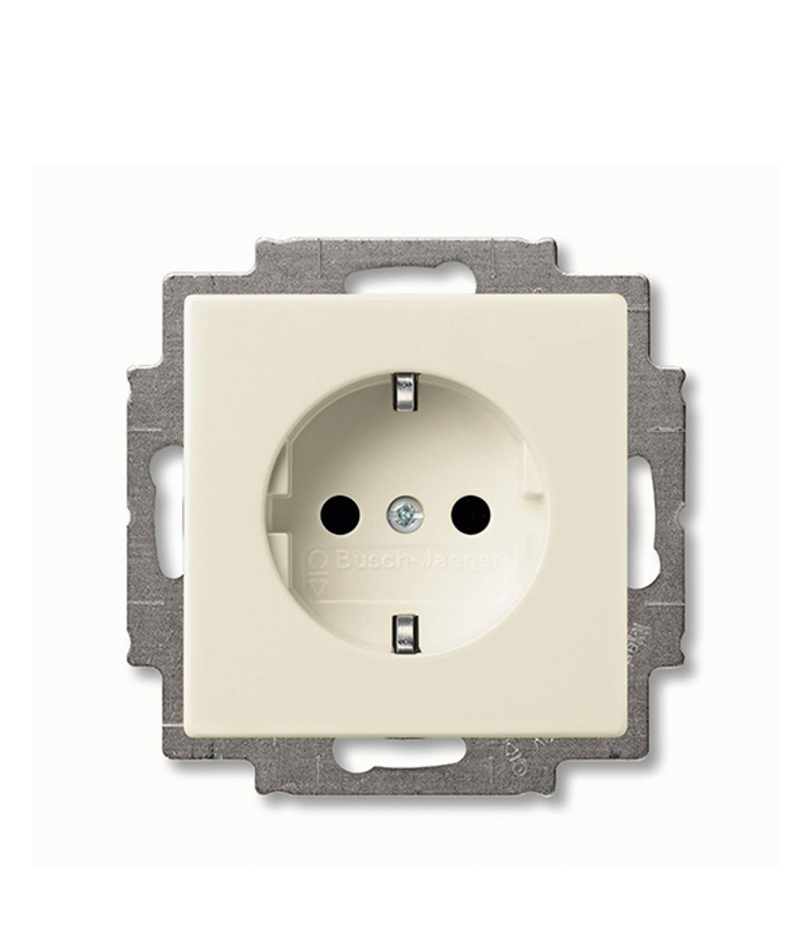 Механизм розетки Basic АВВ 55 с/у с заземлением слоновая кость — купить ...