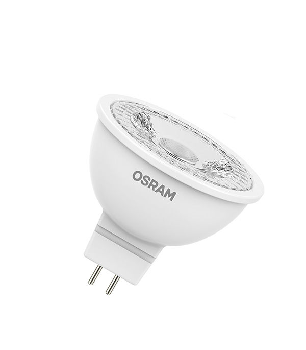 фото Лампа светодиодная osram 4,3 вт gu5.3 рефлектор mr16 4000 к дневной свет 12 в