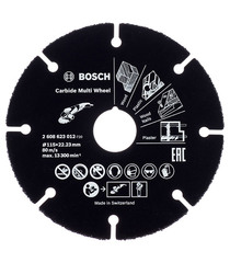 Круг отрезной универсальный для УШМ Bosch (2608623012) 115х22х1 мм