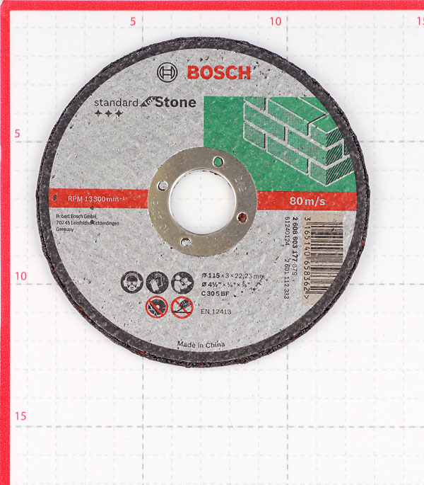 фото Круг отрезной по камню bosch (02608603177) 115х22х3 мм