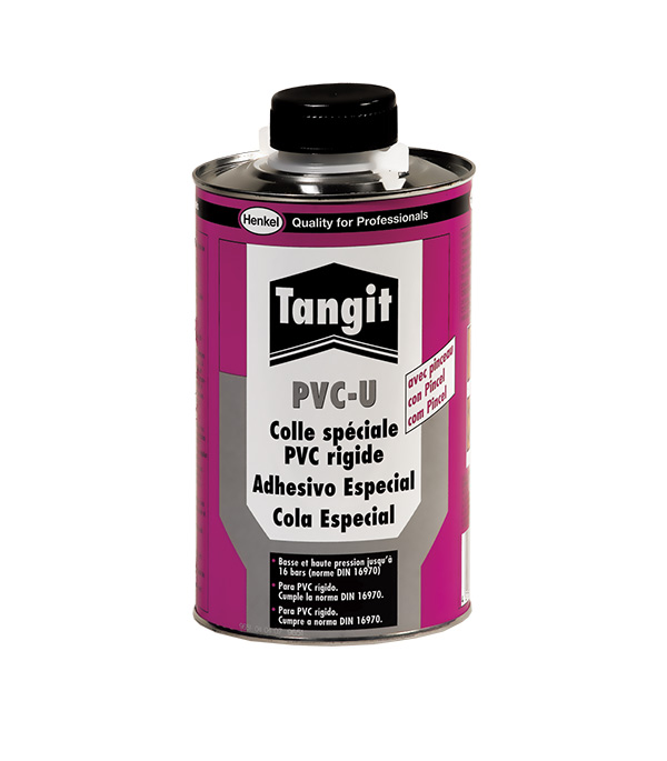 Клей для труб из ПВХ Tangit PVC-U с кистью прозрачный 1 кг