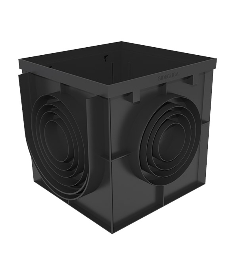 Дождеприемник пластиковый 400х400 мм Gidrolica черный — купить в Пскове ...