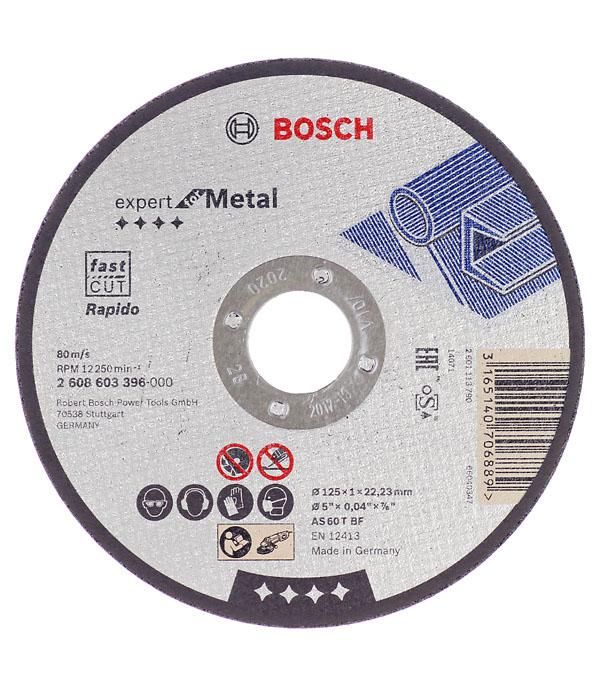 фото Круг отрезной по металлу bosch (2608603396) 125х22х1 мм