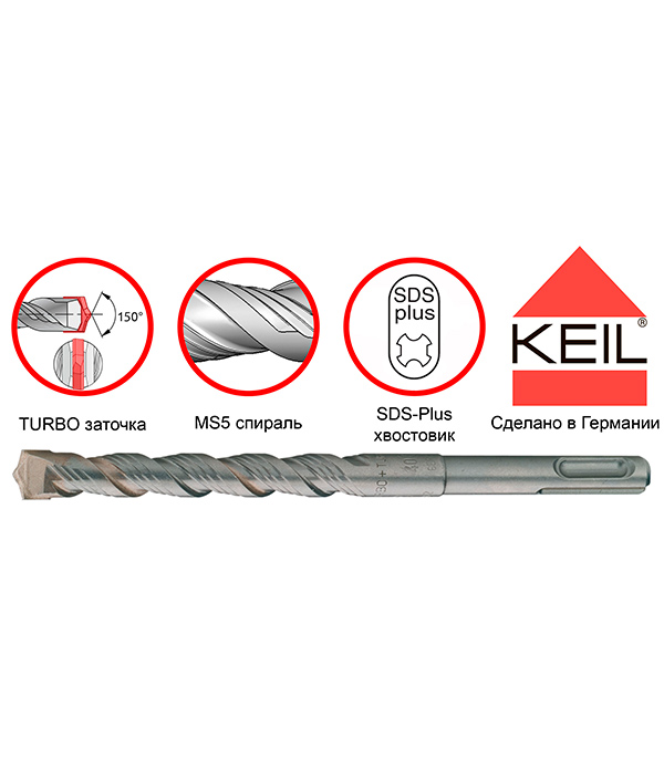

Бур SDS-plus Keil 8х250х310 мм