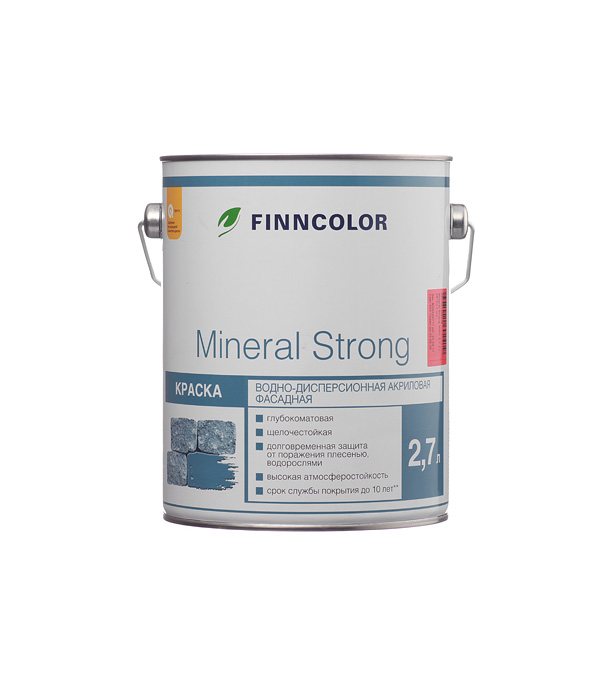 фото Краска водно-дисперсионная фасадная finncolor mineral strong основа lc/mrc 2,7 л
