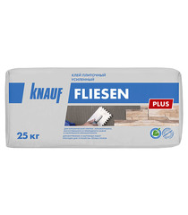 Клей для плитки/ керамогранита/ камня Knauf Флизен Плюс серый класс С1 25 кг