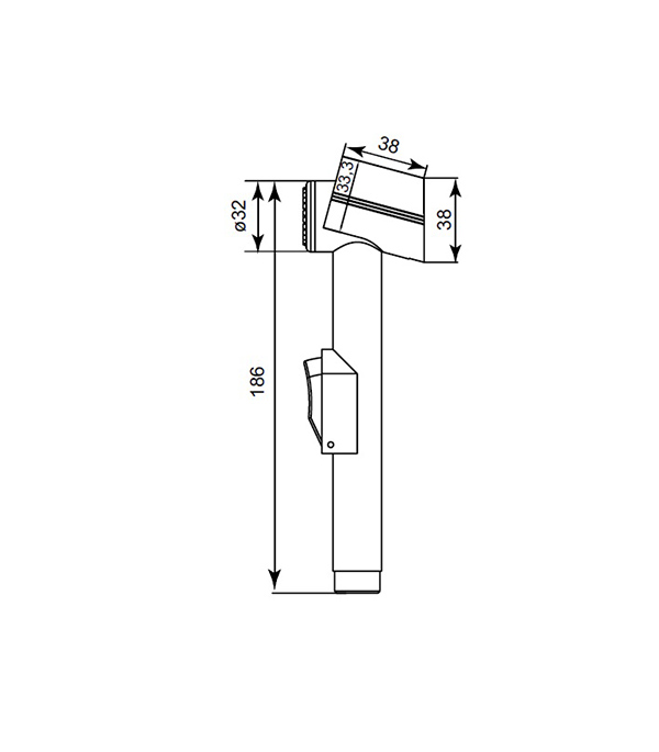 фото Лейка гигиеническая со шлангом 150 см iddis 0101f15i20