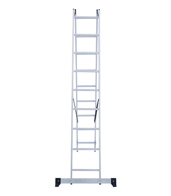 фото Лестница трансформер новая высота двухсекционная алюминиевая 2х9 бытовая