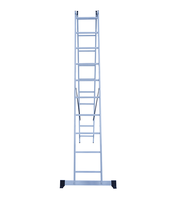фото Лестница трансформер новая высота двухсекционная алюминиевая 2х10 бытовая