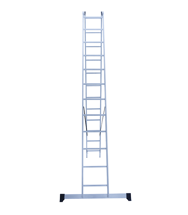 фото Лестница трансформер новая высота двухсекционная алюминиевая 2х12 бытовая
