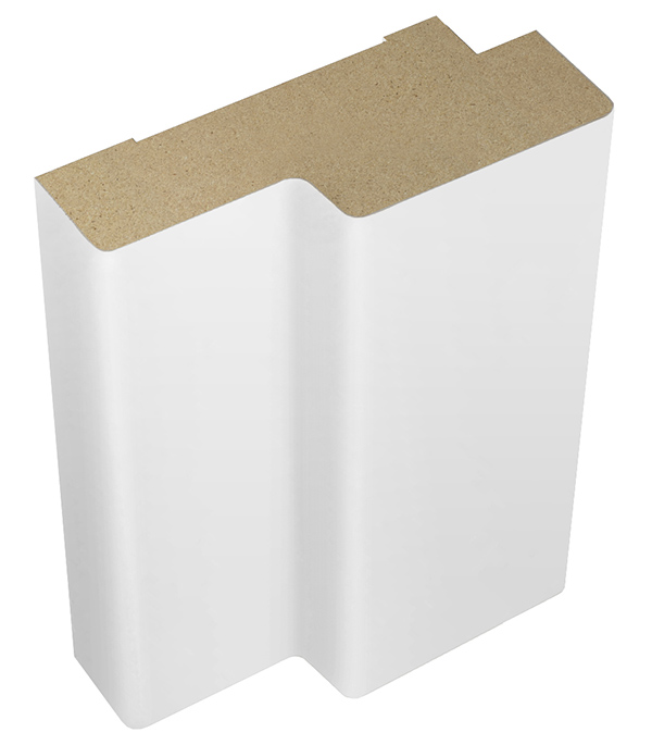 фото Коробка дверная velldoris ламинированная финишпленка белый 28х70х2100 мм (2 стойки 2,1 м. и перекладина 1,5 м.)