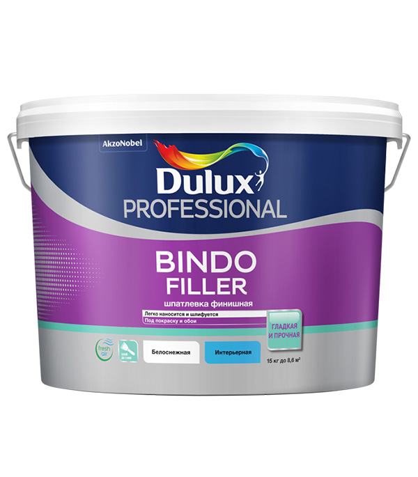 фото Шпатлевка финишная dulux bindo filler 8.6 л