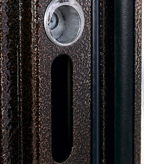 фото Дверь входная дверной континент термаль экстра левая медный антик - лиственница белая 960х2050 мм