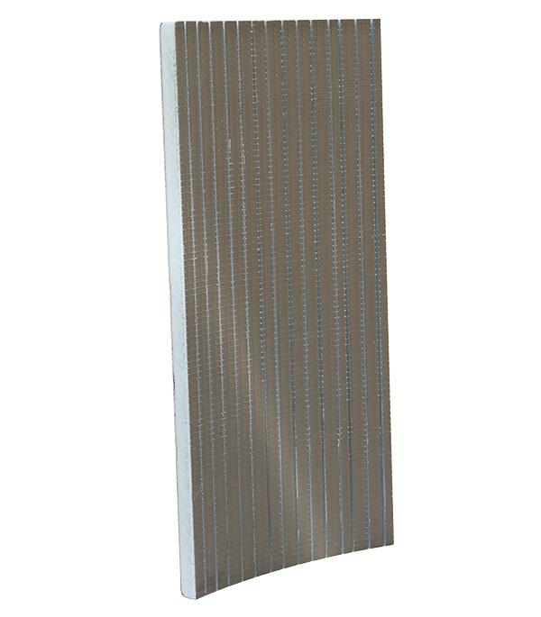 фото Плита теплоизоляционная teplofom 2500х600х30 мм с двухсторонним полимерцементным слоем с продольными пропилами