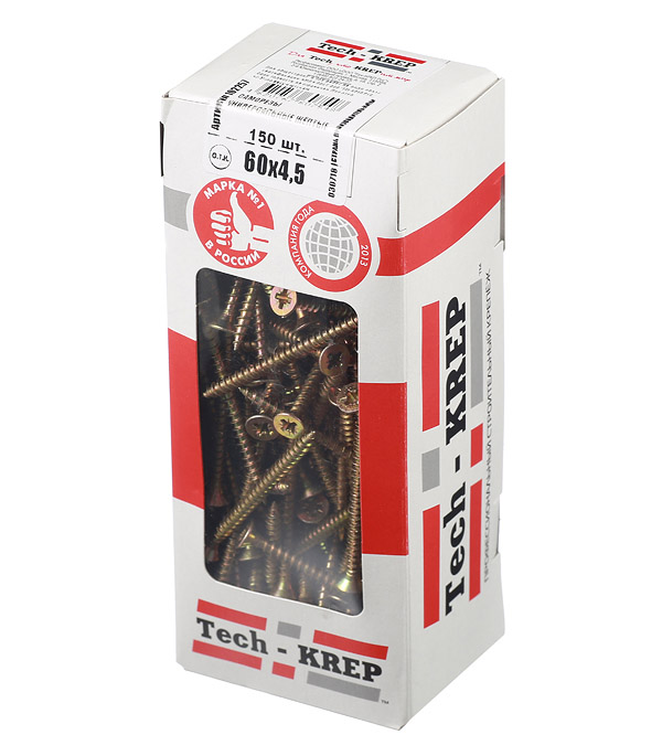 

Саморезы универсальные 60x4,5 мм желтые (150 шт.), Желтый