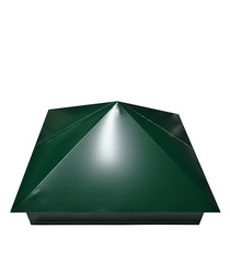 Колпак на столб 400х400 мм зеленый RAL 6005