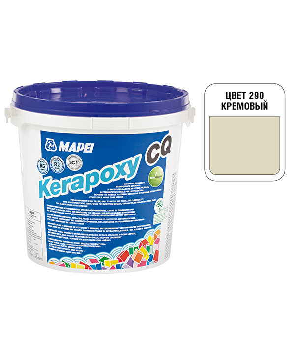 фото Затирка эпоксидная mapei kerapoxy cq 290 кремовый 3 кг