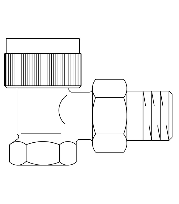 Клапан (вентиль) термостатический угловой Oventrop (1181004) 1/2 НР(ш) х 1/2 ВР(г) для радиатора