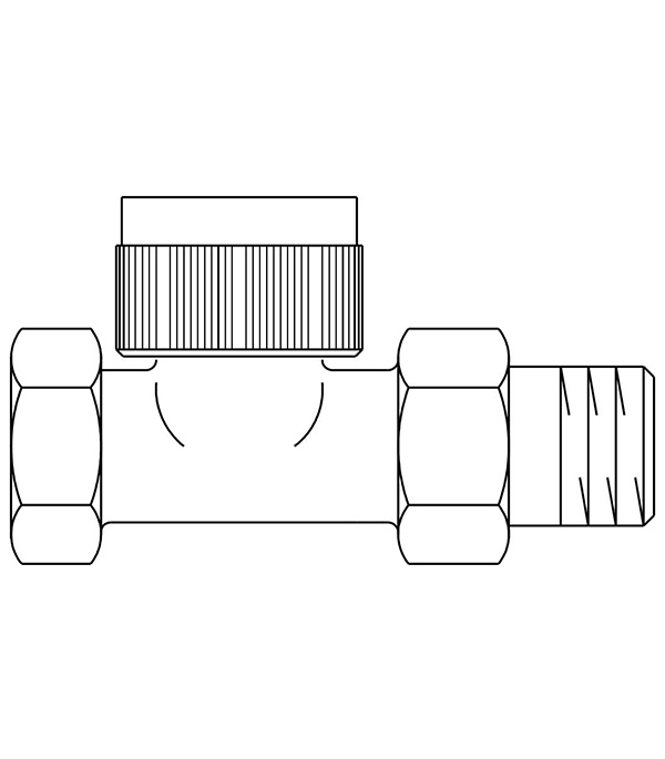 Клапан (вентиль) термостатический прямой Oventrop (1181104) 1/2 НР(ш) х 1/2 ВР(г) для радиатора