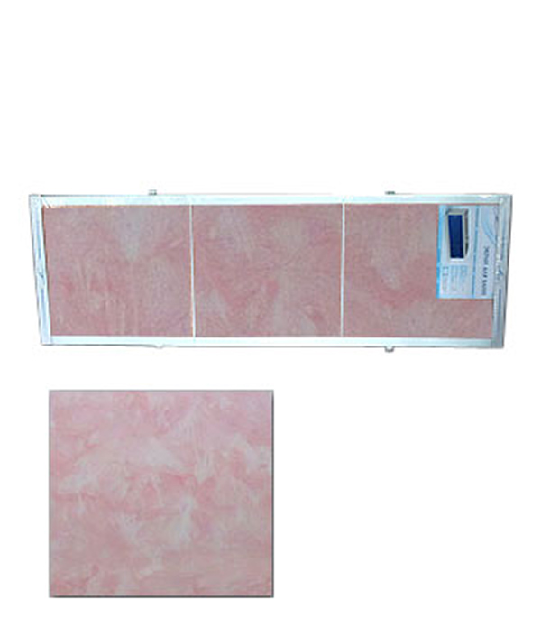 фото Экран под ванну оптима пластик розовый мороз 150 см alavann