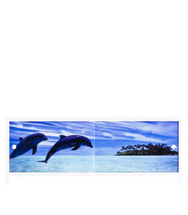 Экран под ванну Метакам Ультралегкий Арт дельфины 150 см