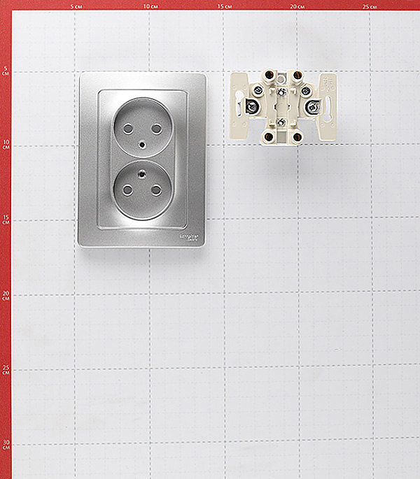 

Розетка с рамкой Schneider Electric Blanca BLNRS000023 двойная скрытая установка алюминий без заземления