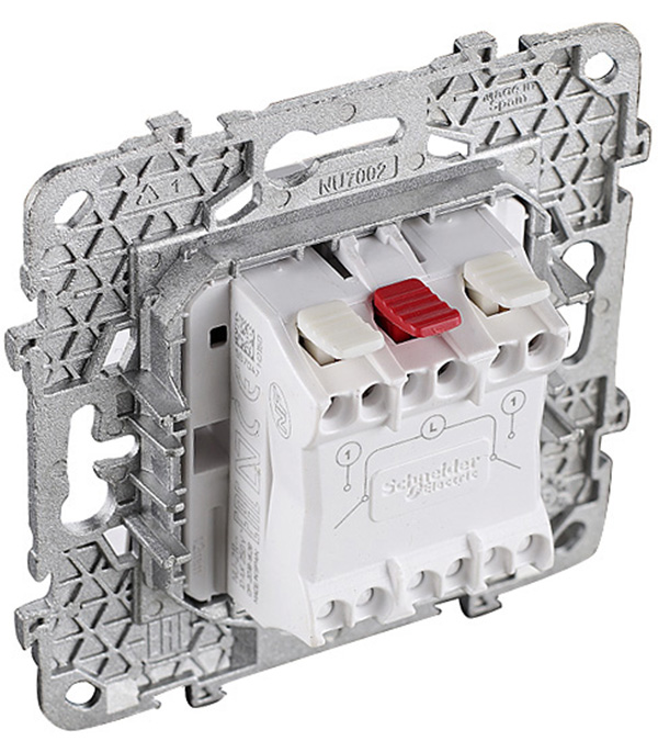 фото Розетка компьютерная schneider electric unica new nu541118 скрытая установка белая один модуль rj45 cat 5e