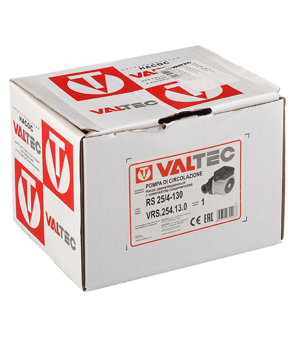 Циркуляционный насос для систем отопления VALTEC 25-40 (VRS.254.13.0) DN25 подъем 4 м 130 мм с гайками