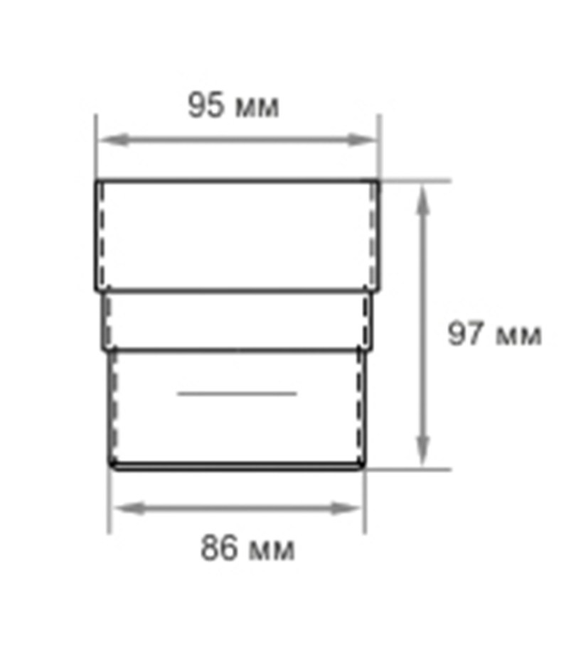 Муфта водосточной трубы Vinylon пластиковая соединительная d90 мм кофе ...