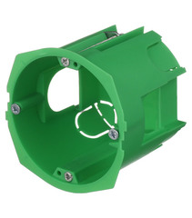 Подрозетник Systeme Electric для гипсокартона d68х60 мм 6 вводов зеленый IP30 с металлическими лапками