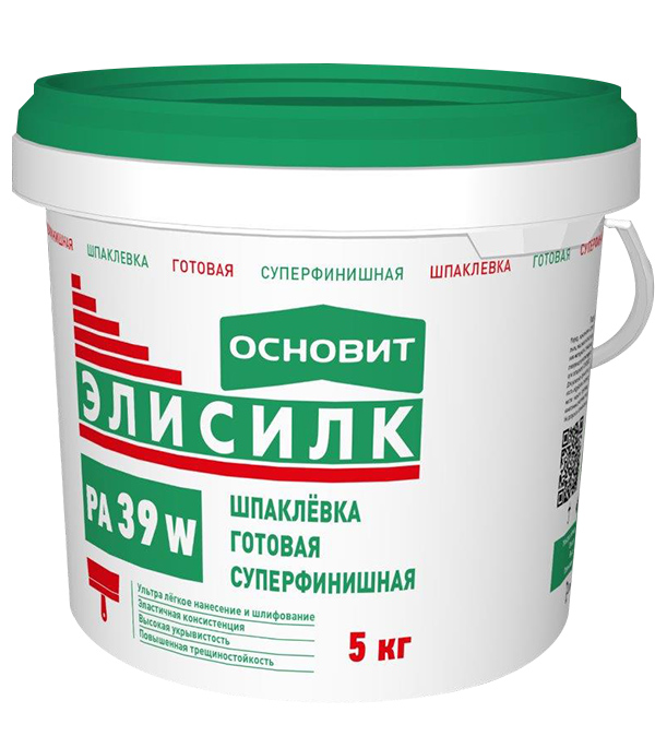 

Шпаклевка Основит Элисилк РА39 W 5 кг