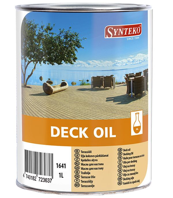 фото Масло synteko deck oil 1641 для наружных деревяных поверхностей 1 л