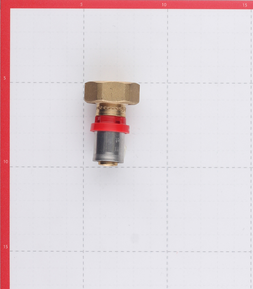 Соединитель прямой Tiemme с накидной гайкой под евроконус 16(пресс) х 3 ...