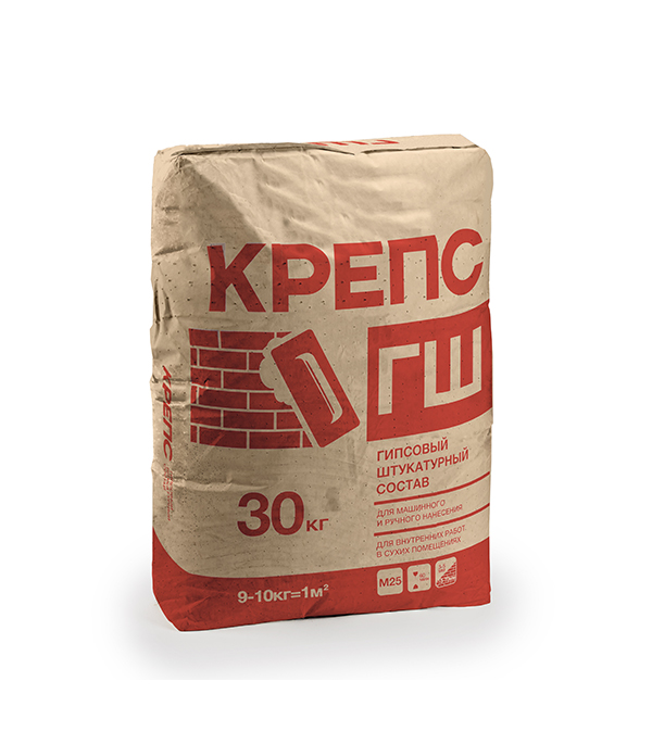 

Штукатурка гипсовая Крепс ГШ 30 кг