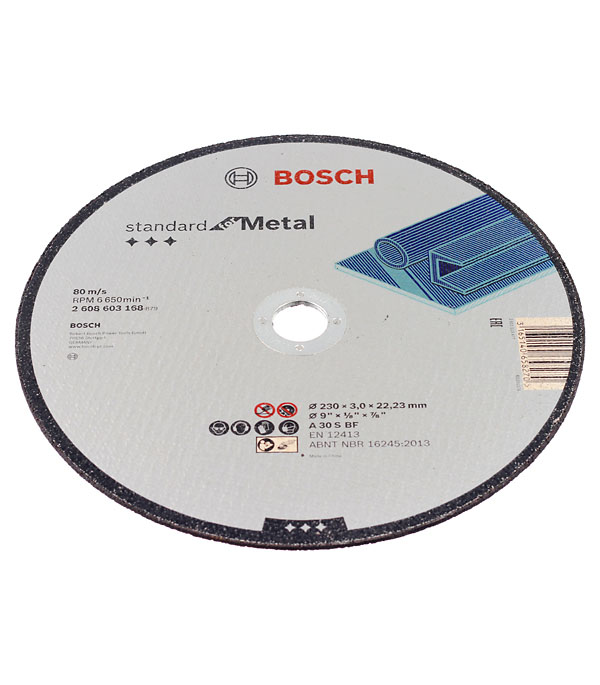 фото Круг отрезной по металлу bosch (2608603168) 230х22х3 мм