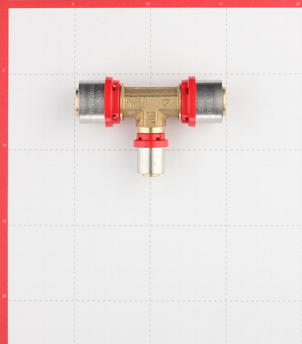 фото Тройник tiemme 26(пресс) х 16(пресс) х 26(пресс)