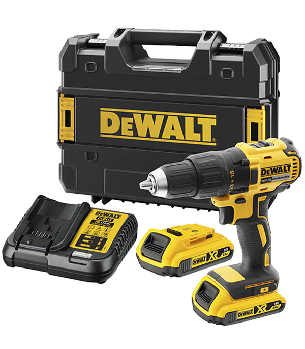 фото Дрель-шуруповерт аккумуляторная dewalt dcd777d2t-qw 18в 2х2ач li-ion