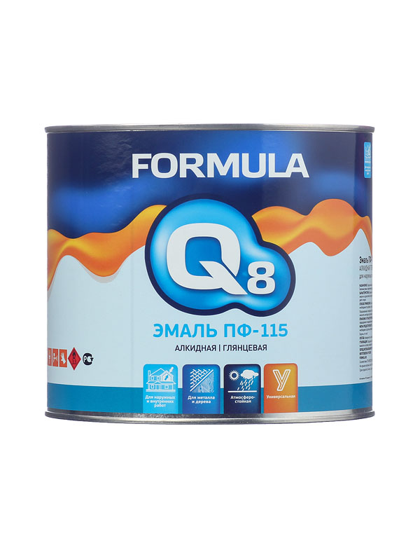 

Эмаль ПФ-115 зеленая Formula Q8 1,9 кг, Зеленый