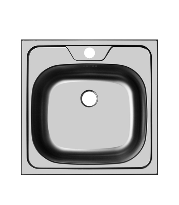 Мойка для кухни UKINOX Классика 480x480х155 мм врезная квадратная без крыла сталь