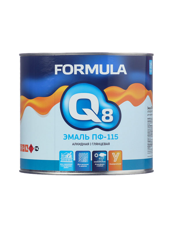 

Эмаль ПФ-115 белая Formula Q8 1,9 кг, Белый