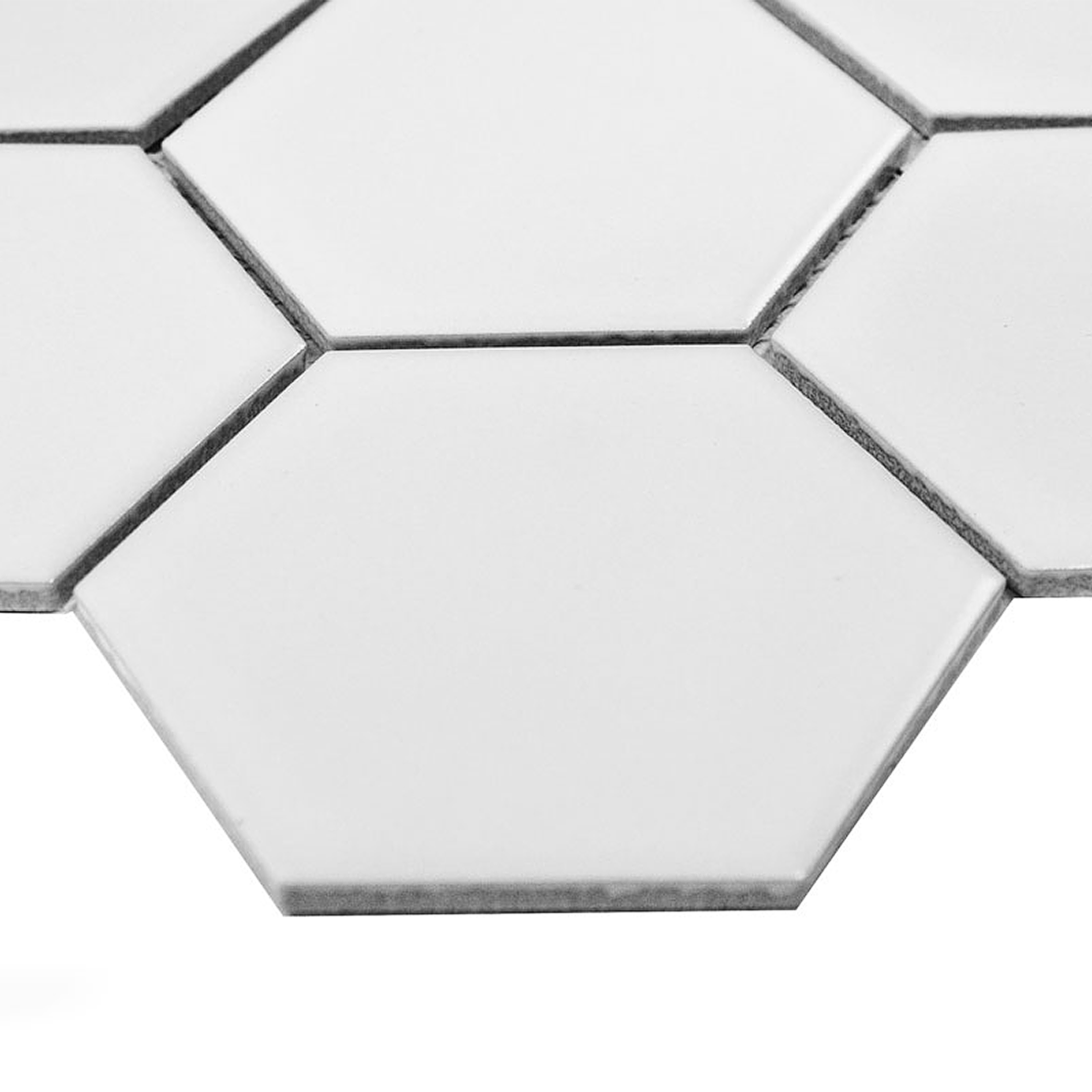 фото Мозаика starmosaic hexagon big белая керамическая 256х295х6 мм матовая