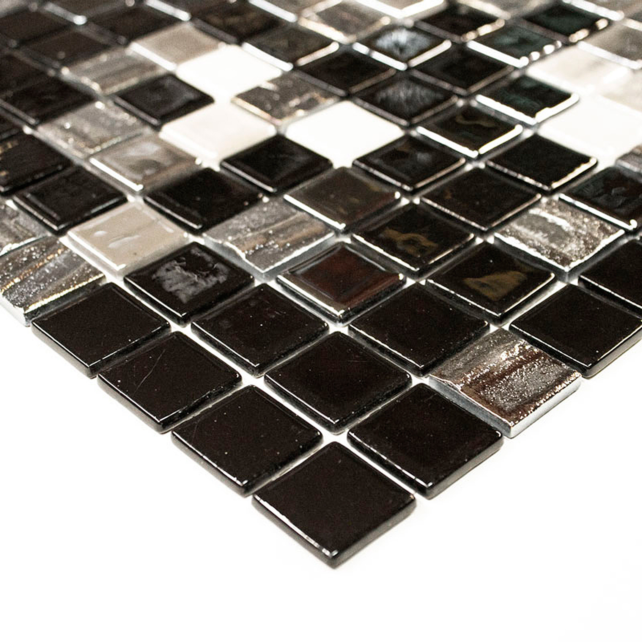 фото Мозаика vidrepur astro черная стеклянная 317х317х4 мм глянцевая