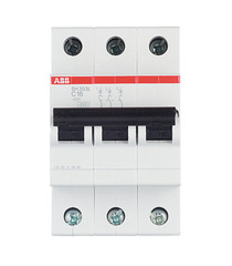 Автоматический выключатель ABB SH203L (2CDS243001R0164) 3P 16А тип C 4,5 кА 400 В на DIN-рейку