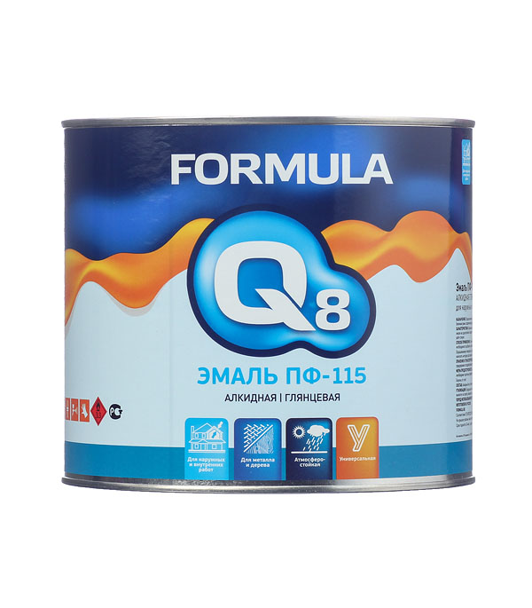 

Эмаль ПФ-115 серая Formula Q8 1,9 кг, Серый