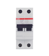 Автоматический выключатель ABB SH202L (2CDS242001R0254) 2P 25А тип С 4,5 кА 400 В на DIN-рейку
