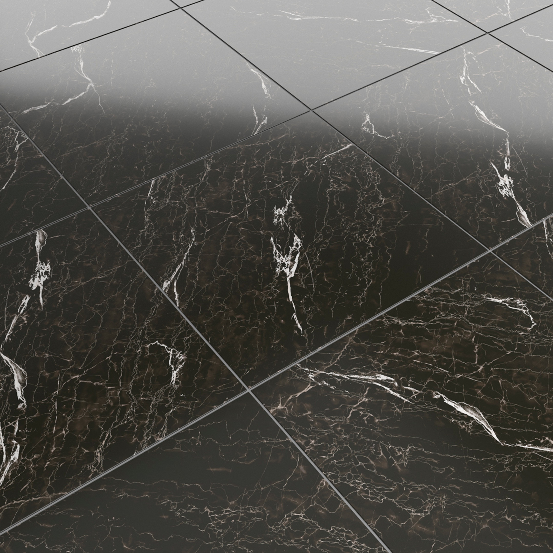 Керамогранит Grasaro Classic Marble черный 400х400х8 мм (10 шт.=1,6 кв.м) от Петрович