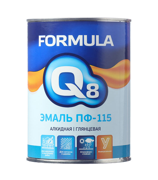 

Эмаль ПФ-115 желтая Formula Q8 0,9 кг, Желтый